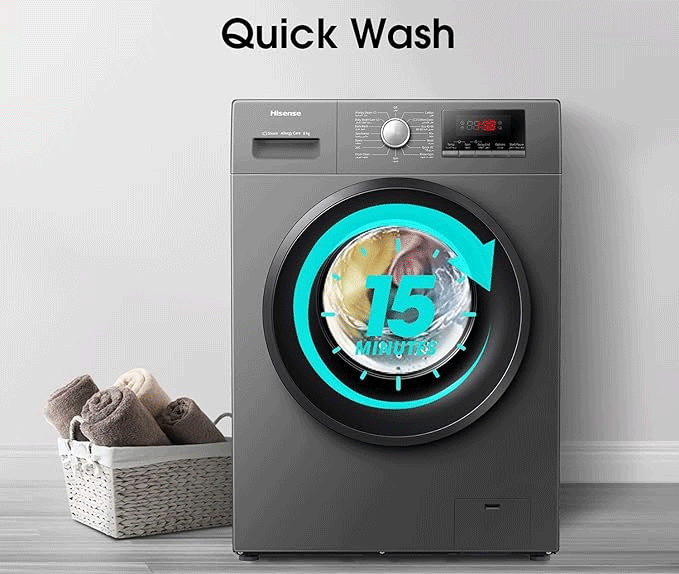 برنامه Quick Wash در ماشین لباسشویی hisense WFPV8012EMT