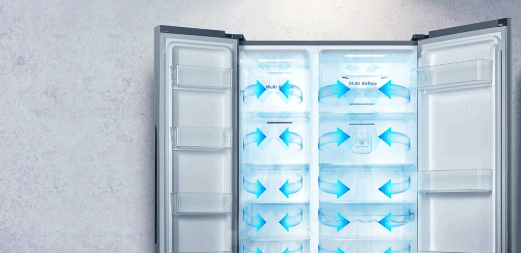 یخچال ساید هایسنس RS670 با سیستم خنک کننده Multi Flow